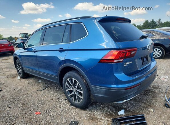 3VV2B7AX9KM100445 2019 VOLKSWAGEN TIGUAN Blue Հետևի ձախ