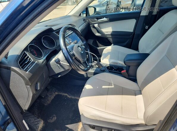 3VV2B7AX9KM100445 2019 VOLKSWAGEN TIGUAN Blue Սալոնի դիմացի տեսք