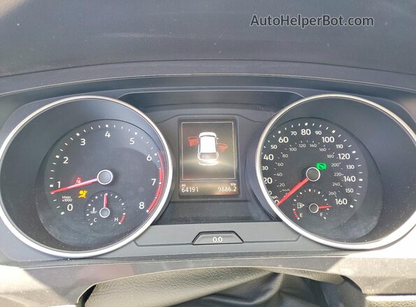 3VV2B7AX9KM200366 2019 VOLKSWAGEN TIGUAN White Vista del cuadro de instrumentos