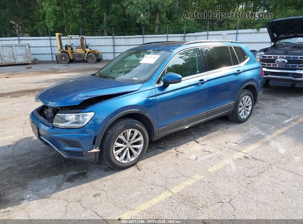 3VV2B7AXXKM038800 2019 VOLKSWAGEN TIGUAN Blue Vista tres cuartos delantera izquierda