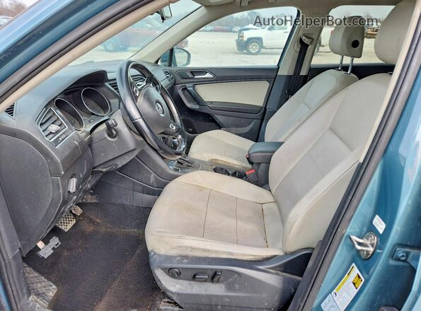 3VV2B7AXXKM196330 2019 VOLKSWAGEN TIGUAN Teal წინა სალონის ხედი