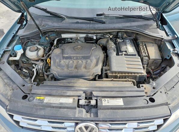 3VV2B7AXXKM196330 2019 VOLKSWAGEN TIGUAN Teal ძრავის განყოფილების ხედი
