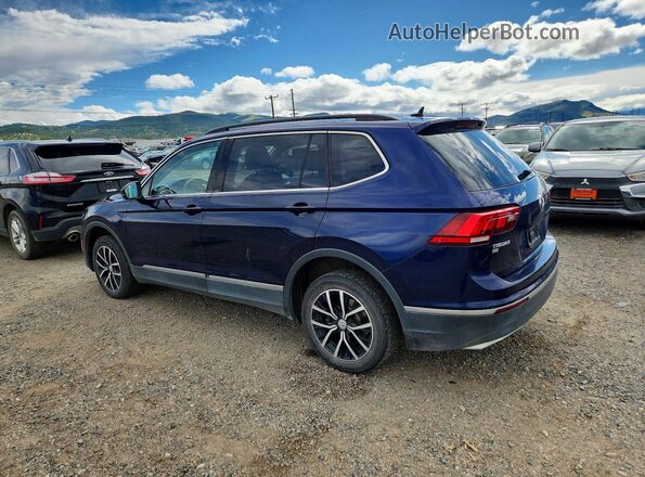 3VV2B7AXXMM083660 2021 VOLKSWAGEN TIGUAN Blue Հետևի ձախ