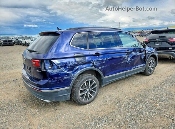 3VV2B7AXXMM083660 2021 VOLKSWAGEN TIGUAN Blue Հետևի աջ
