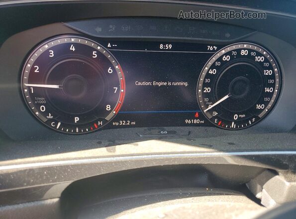 3VV3B7AX0KM027521 2019 VOLKSWAGEN TIGUAN Blue Vista del cuadro de instrumentos