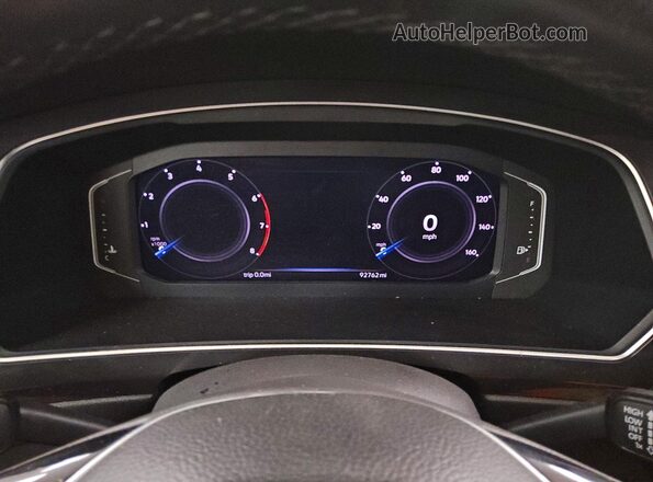 3VV3B7AX0KM156567 2019 VOLKSWAGEN TIGUAN Gray Vista del cuadro de instrumentos