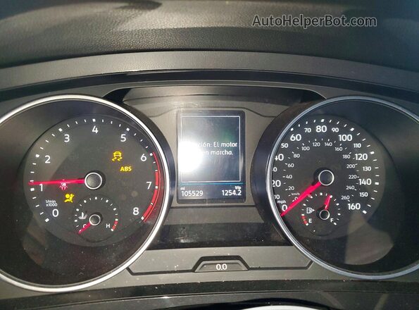 3VV3B7AX0KM158075 2019 VOLKSWAGEN TIGUAN Black Вид щитка приладів