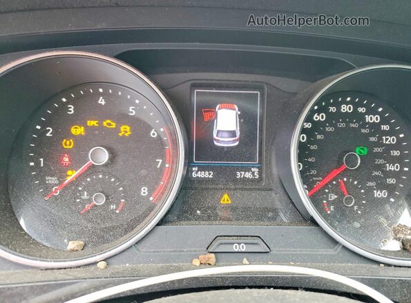 3VV3B7AX1KM060690 2019 VOLKSWAGEN TIGUAN Teal Вид щитка приладів