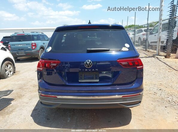 3VV3B7AX1NM090115 2022 VOLKSWAGEN TIGUAN Blue 