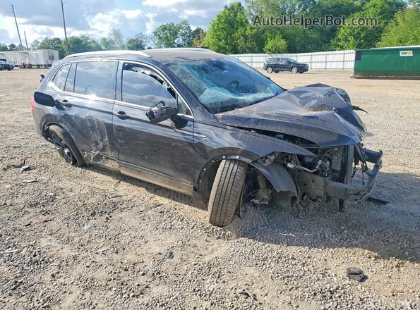 3VV3B7AX1NM122075 2022 VOLKSWAGEN TIGUAN Black Передня права чверть