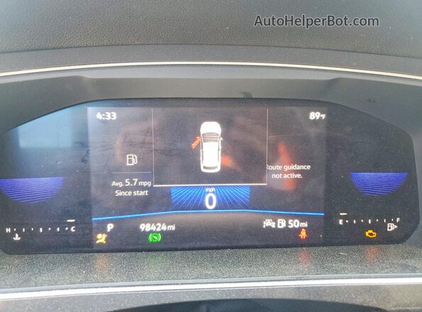 3VV3B7AX1NM152189 2022 VOLKSWAGEN TIGUAN Gray Widok zestawu wskaźników