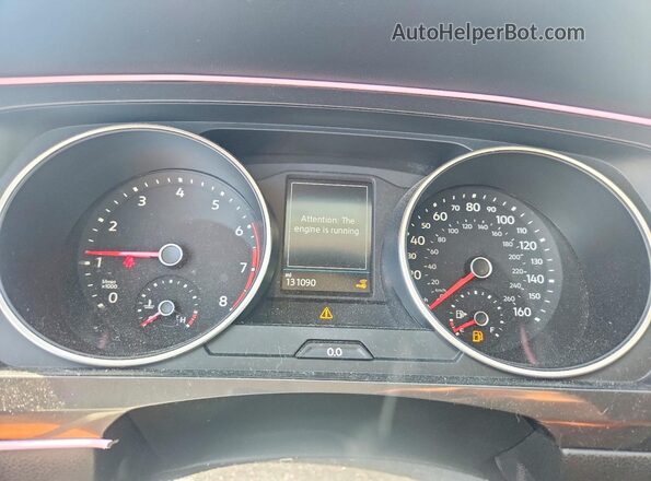 3VV3B7AX2JM061054 2018 VOLKSWAGEN TIGUAN White Вид щитка приладів