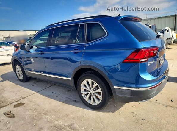 3VV3B7AX2JM162658 2018 VOLKSWAGEN TIGUAN Синий Задняя левая четверть