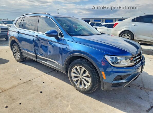 3VV3B7AX2JM162658 2018 VOLKSWAGEN TIGUAN Синий Передняя правая четверть