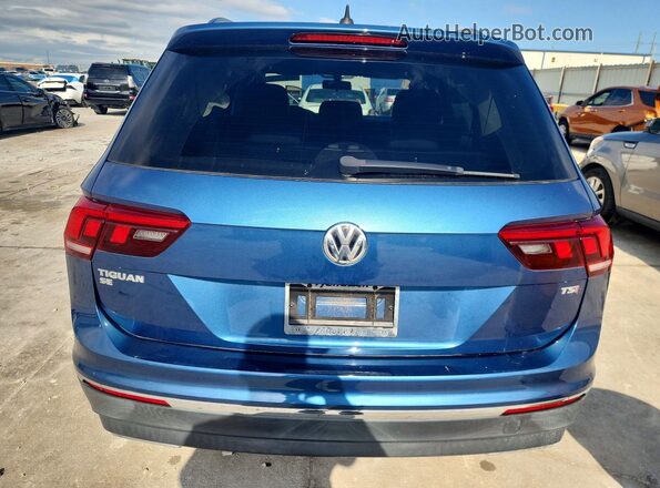 3VV3B7AX2JM162658 2018 VOLKSWAGEN TIGUAN Синий Вид сзади