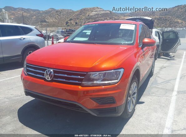 3VV3B7AX2KM112733 2019 VOLKSWAGEN TIGUAN Orange Vista tres cuartos delantera izquierda