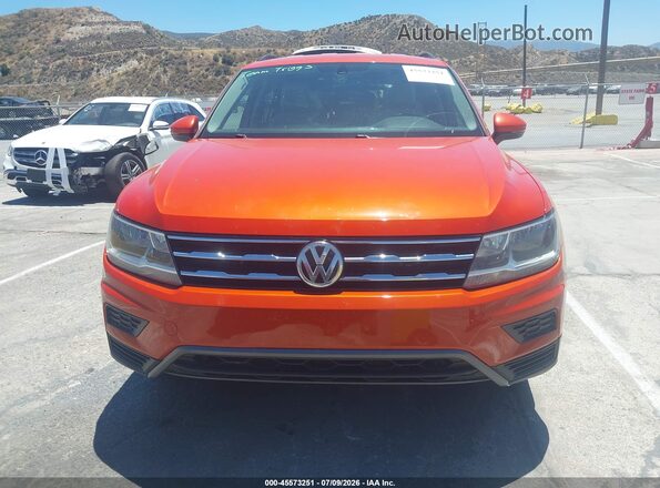 3VV3B7AX2KM112733 2019 VOLKSWAGEN TIGUAN Orange Vista frontal