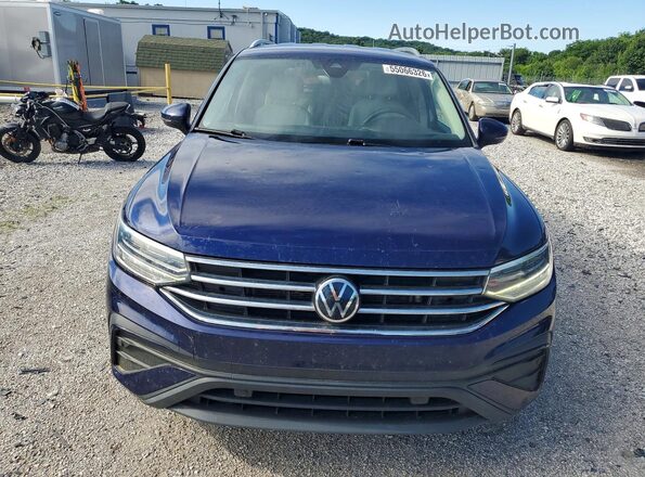 3VV3B7AX2NM064607 2022 VOLKSWAGEN TIGUAN Blue Вид спереду