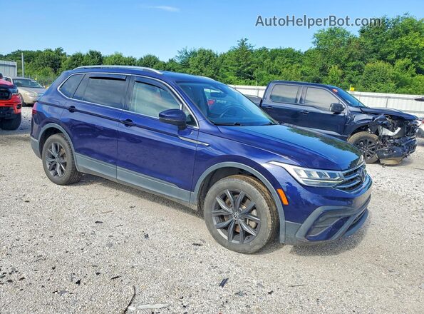 3VV3B7AX2NM064607 2022 VOLKSWAGEN TIGUAN Blue Передня права чверть