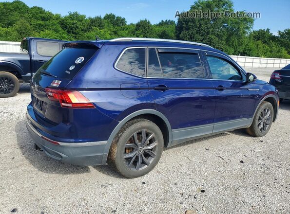 3VV3B7AX2NM064607 2022 VOLKSWAGEN TIGUAN Blue Задня права чверть