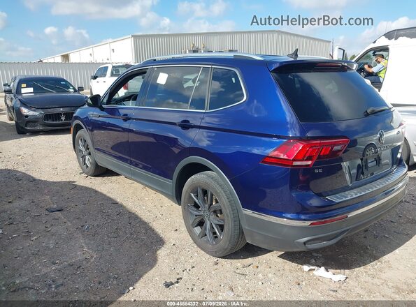 3VV3B7AX2NM117600 2022 VOLKSWAGEN TIGUAN Синий Задняя левая четверть