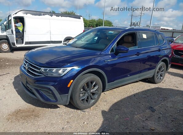 3VV3B7AX2NM117600 2022 VOLKSWAGEN TIGUAN Синий Передняя левая четверть