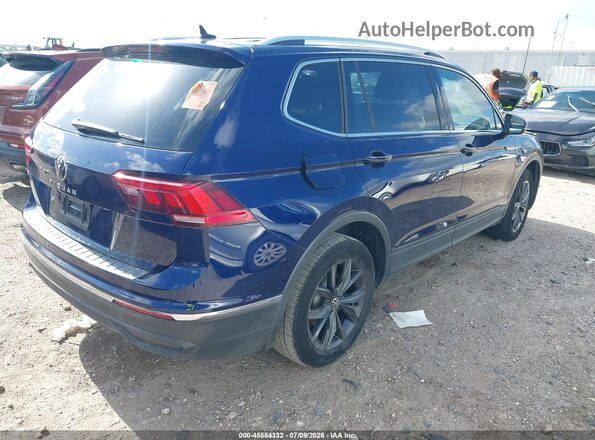 3VV3B7AX2NM117600 2022 VOLKSWAGEN TIGUAN Синий Задняя правая четверть