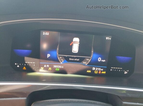 3VV3B7AX2NM150550 2022 VOLKSWAGEN TIGUAN White Вид щитка приладів