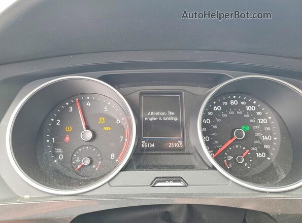 3VV3B7AX4MM144215 2021 VOLKSWAGEN TIGUAN Синий Вид щитка приборов