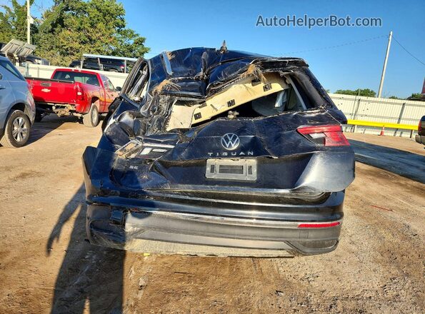 3VV3B7AX4NM012508 2022 VOLKSWAGEN TIGUAN Black Rear view