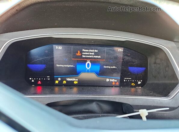 3VV3B7AX4NM012508 2022 VOLKSWAGEN TIGUAN Black Instrument cluster view