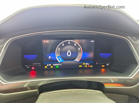 3VV3B7AX4NM105836 2022 VOLKSWAGEN TIGUAN Silver Instrument cluster view