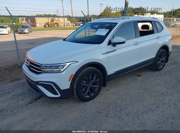3VV3B7AX4NM124452 2022 VOLKSWAGEN TIGUAN White წინა მარცხენა ხედი სამი მეოთხედიდან