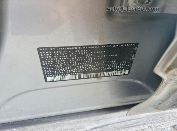 3VV3B7AX5NM166550 2022 VOLKSWAGEN TIGUAN Gray Vista del compartimento del motor