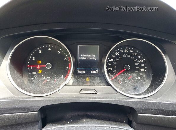 3VV3B7AX6JM089102 2018 VOLKSWAGEN TIGUAN Black Widok zestawu wskaźników