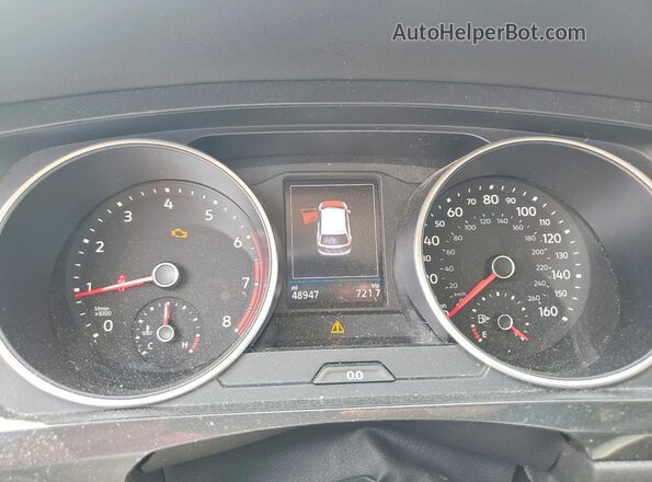 3VV3B7AX6JM133440 2018 VOLKSWAGEN TIGUAN Красный Вид щитка приборов