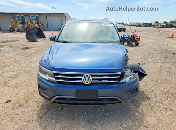 3VV3B7AX6KM062306 2019 VOLKSWAGEN TIGUAN Синий Вид спереди