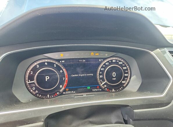 3VV3B7AX6KM062306 2019 VOLKSWAGEN TIGUAN Синий Вид щитка приборов