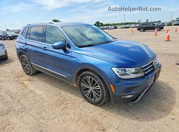3VV3B7AX6KM062306 2019 VOLKSWAGEN TIGUAN Синий Передняя правая четверть