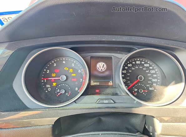 3VV3B7AX7KM064162 2019 VOLKSWAGEN TIGUAN Burgundy Widok zestawu wskaźników