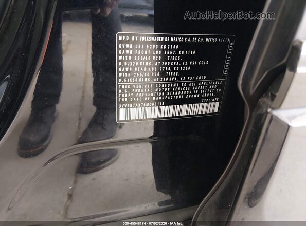 3VV3B7AX7LM065118 2020 VOLKSWAGEN TIGUAN Black Вид підкапотного простору