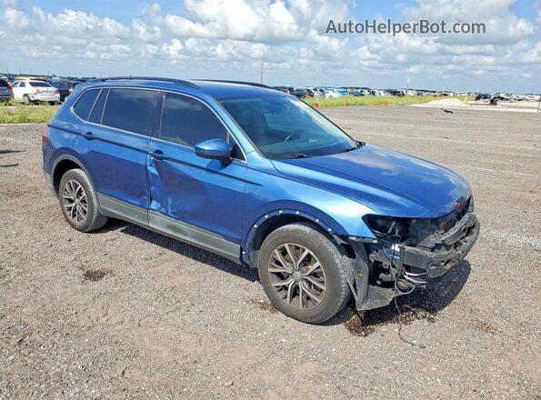3VV3B7AX8KM052747 2019 VOLKSWAGEN TIGUAN Blue Передня права чверть