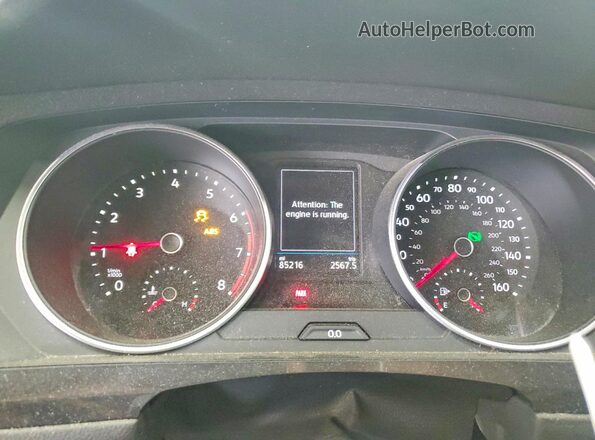 3VV3B7AX8LM162473 2020 VOLKSWAGEN TIGUAN Gray Widok zestawu wskaźników