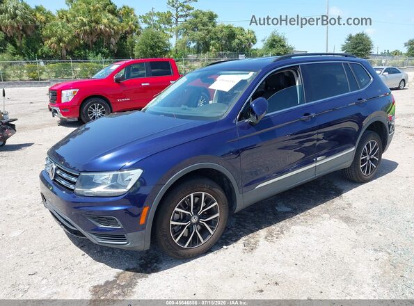 3VV3B7AX8MM127577 2021 VOLKSWAGEN TIGUAN Blue Передня ліва чверть