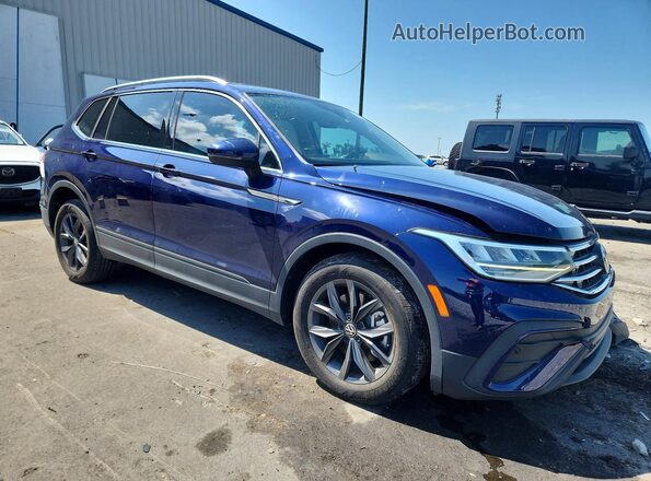 3VV3B7AX8PM045675 2023 VOLKSWAGEN TIGUAN Синий Передняя правая четверть