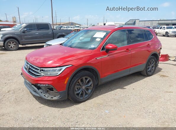 3VV3B7AX9NM125418 2022 VOLKSWAGEN TIGUAN Red Vista tres cuartos delantera izquierda