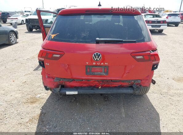 3VV3B7AX9NM125418 2022 VOLKSWAGEN TIGUAN Red Vista frontal