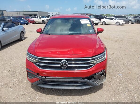3VV3B7AX9NM125418 2022 VOLKSWAGEN TIGUAN Red Vista interior trasera