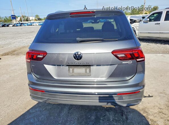 3VV3B7AX9NM125970 2022 VOLKSWAGEN TIGUAN Gray Вид ззаду