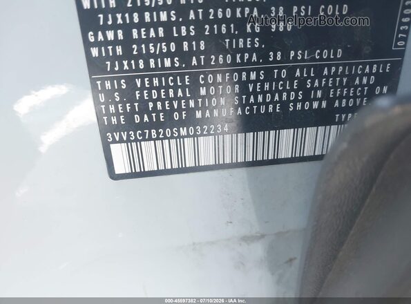 3VV3C7B20SM032234 2025 VOLKSWAGEN TAOS Blue Vista del compartimento del motor